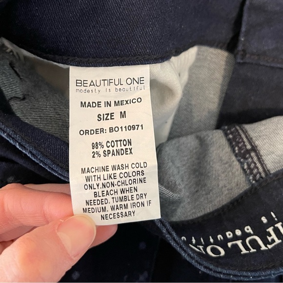 Beautiful One | Anchor Print | Denim Midi Skirt - Picture 4 of 9